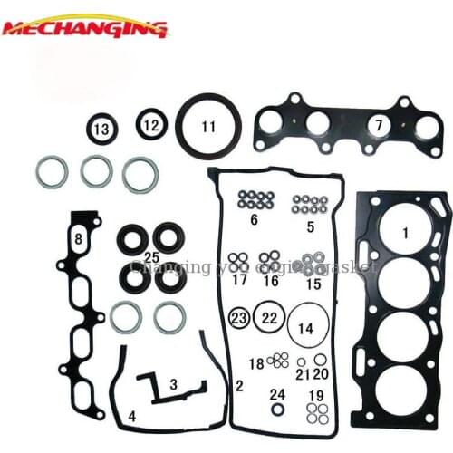 For TOYOTA TERCEL 5EFE 5E-FE Automotive Engine Parts Overhaul Package Metal Full Gasket Set Engine Gasket 04111-11160 50300600