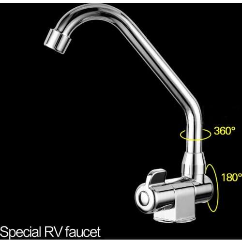 Water Tap RV Accessories Cold Folding 360 Rotation Faucet For Bathroom Caravan Boat Mounted Faucet Kitchen 145x240mm