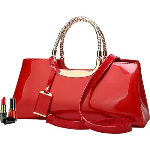 JJDPXBPPDD Women Handbag Patent Leather Shoulder Bag Ladies Designer Handbags High Quality Large Capacity Tote Crossbody Bags