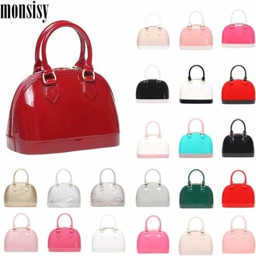 Monsisy New Jelly Bag For 2020 Women Girl Purse and Handbag Children' PVC Shell Shoulder Bag Silicon Tote Ladies Kid Beach Bags