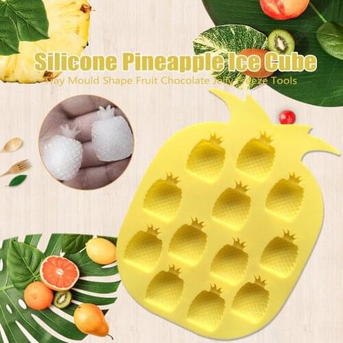 Creative Pineapple Ice Cube Mold Tray Fruit Shape Ice Cube Mould Food Safety Silicone Home Bar Party Ice Tools Kitchen Accessory