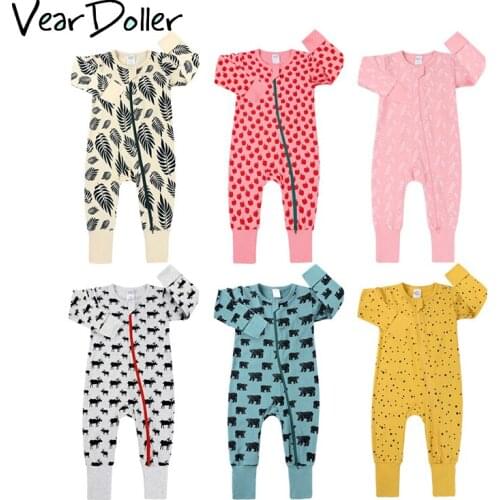 VearDoller Infant Clothing 2019 New Autumn Long Sleeve Toddler Jumpsuit Cartoon Pattern Newborn Clothes Casual Baby Romper