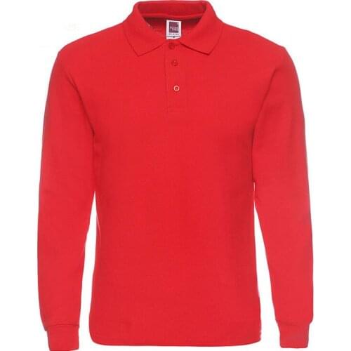 XS-3XL Retail Blank Men Polo Long sleeve polos Unisex Women/Men Top Cotton POLO Tee Solid Long sleeve polo shirt Men shirt