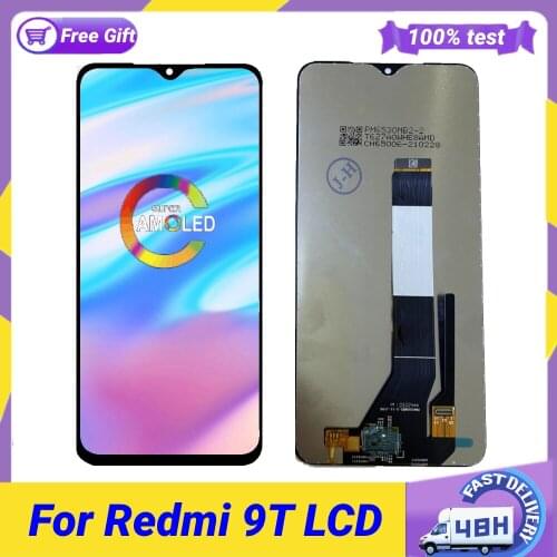 Original AMOLED 6.53" For Xiaomi Poco M3 Redmi 9T LCD Display Touch Screen Panel Digitizer Assembly For J19S M2010J19SG LCD