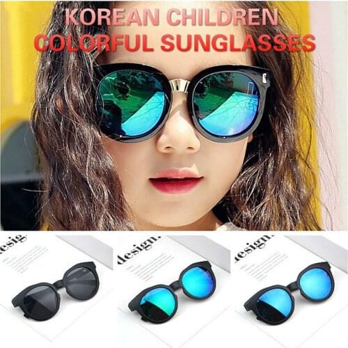 1@#Frosted Korean Children Hiking Sunglasses Colorful Reflective Lenses Anti Ultraviolet Sunglasses Baby Trend Sunglasses UV400