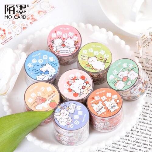 10pcs/1lot Decorative Adhesive Tapes Small animals Scrapbooking DIY Paper Japanese Stickers 3m
