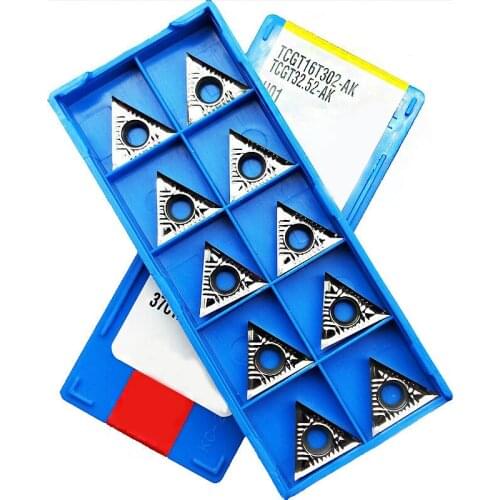 10 pcs TCGT16T302/04/08-AK H01 CNC lathe tools Turning carbide Inserts Used for processing Aluminum and copper