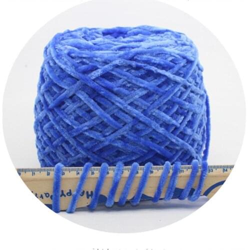 250g Gold silk velvet Single strand chenille Silk ice line Thick Wool yarn Scarf Hand woven Hand-knitted Crochet thread FZ342