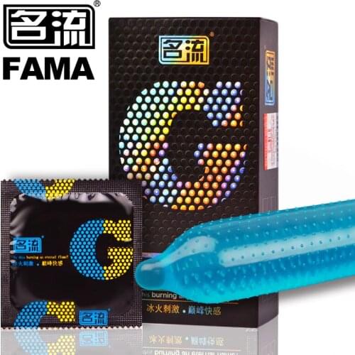 40 pcs Condoms Ice Fire Feeling G-spot Coarse Particles Condom Sex Toys For Men Penis Sleeve Safe Contraception Sex Products