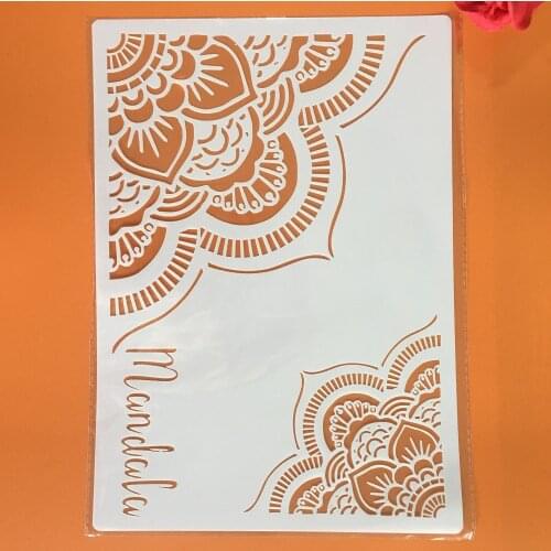 A4 29 *21cm DIY Stencils Wall Painting Scrapbook Coloring Embossing Album Decorative Paper Card Template mandala adult coloring