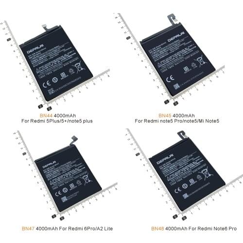 BN44 BN45 BN47 BN48 Battery For Xiaomi Redmi 5Plus 5+ / note5 plus / note5 Pro/note5/Mi Note5 6Pro/A2 Lite Note6 Pro Batteries