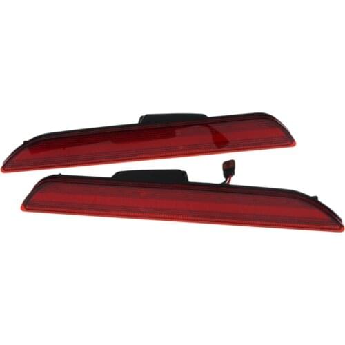 Car Red Lens Rear Side Marker Lamps Blinker 48LED Fender Fog Lights for 2015-2018 Ford Mustang Red 12V