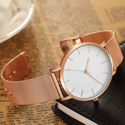 Women Watches Fashion Rose Gold Silver Men Ladies Watch For Women Stainless Steel Strap Zegarek Damski Часы Женские 2021