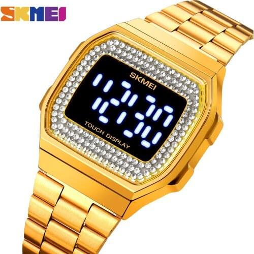 SKMEI LED Touch Screen Display Time Date Women Watch Ladies Digital Wristwatches Waterproof Female Clock Relogio Feminino 1807