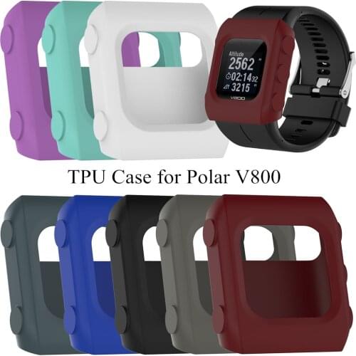 Silicone Cover For Polar V800 Smart Watch Running Sport Screen Case Replacement Protector Frame For Polar V800 Watch Accessories