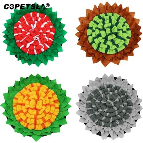 Copetsla Cat Dogs Snuffle Mat Pet Leak Food Anti Choking Mat Training Blanket Nose Work Toy Pet Slowing Feeding Intelligence Mat