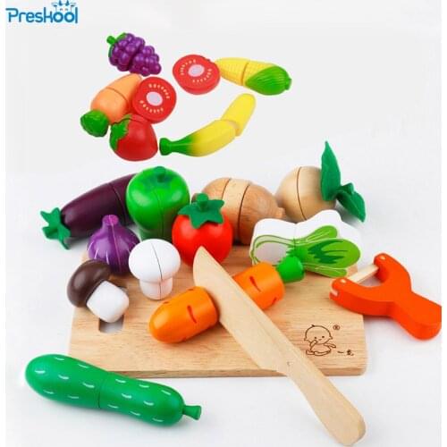 Kids Pretend Toy Baby Vegetables Crush Wood Learning Educational Preschool Training Brinquedos Juguets
