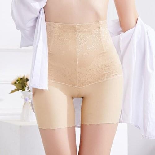 Womens Floral Body Shaper Panties Slimming Sheath Flat Belly Panty Plus Size Pant High Waist Butt Lifter Tummy Control Panties