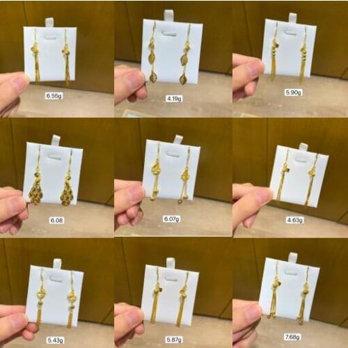 HX 24K Pure Gold Earring Real AU 999 Solid Gold Earrings Nice 3D Rose Upscale Trendy Classic Fine Jewelry Hot Sell New 2020