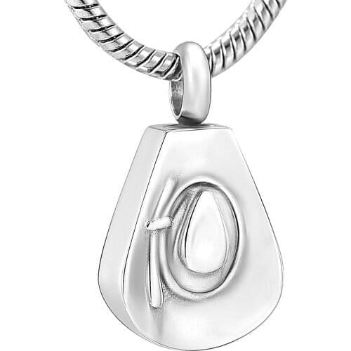 IJD12839 Cremation Urn Stainless Steel Cowboy Hat Funeral Keepsake Pendant Memorial Funeral Ash Holder Jewelry Men`s Memory Urn