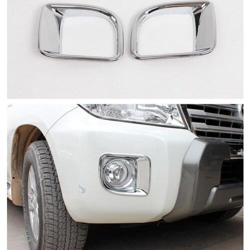 JanDeNing 2pcs For Toyota Land Cruiser 2013-15 ABS Plating Front Bumper Fog Lamp Frame Newest
