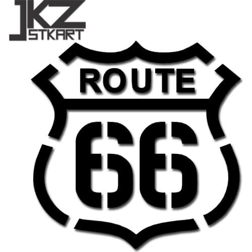 JKZ STKART Vinyl Die Cut Car Sticker Decals USA Route 66 12 x 12 cm for Motor Bike Truck Helmet Decorated Stickers