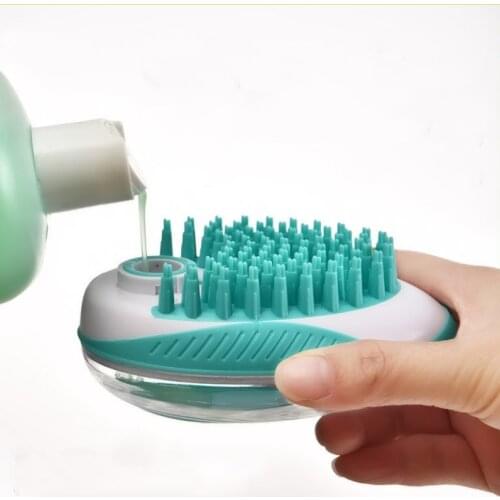 Pet Dog Cat Multifunction Bathing Grooming SPA Massage Brush Soft Silicone Shower Hair Comb Pets Cleaning Tool Pet Supplies