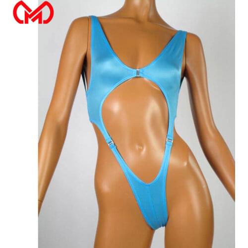 MEISE Plus Size Backless High Cut Bodysuit Hollow Out One Piece Swimwear T-Crotch Leotard Bodysuit Leotard Sexy Erotic Lingerie