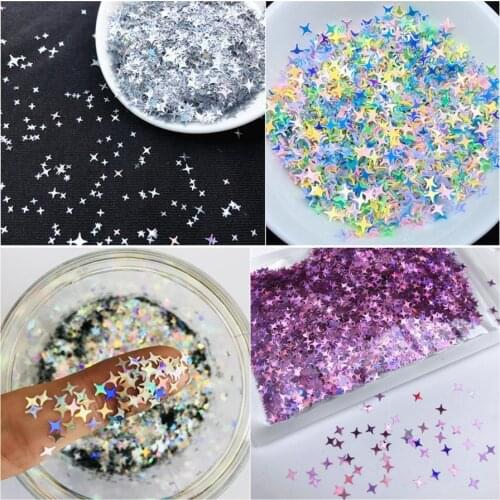 10g Laser Four Point Star Glitter Sequins Nail Art Decor Handmade Resin Jewelry Stuff Confetti DIY Phone Case Decoden Paillette