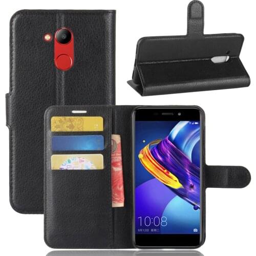 Fashion Wallet PU Leather Case Cover For Huawei Honor 6C Pro Flip Protective Phone Back Shell With Card Holders