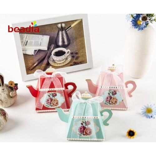 New Creative 10Pcs Retro Candy Boxes Tea Party Favors Wedding Gifts for Guests Bridal Shower Birthday Party Candy Box Decoration