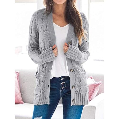 New Aautumn Cardigans Women Long Sweater Long Sleeve Womens Sweater Knitted Winter Sweaters Female Casual Slim Ladies Coat