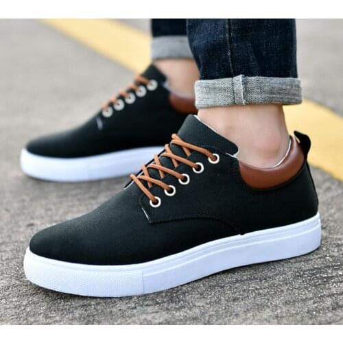 New Arrival Canvas Shoes Men Spring Casual Canvas Shoes For Men Lace-Up Flats Men Shoes Driving Sneakers Men Shoes