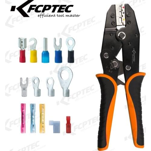 KF CPTEC Tubular Crimping Pliers KF-30J for Insulated Wire Connector AWG 20-10 Terminals Electrical Crimp,Crimper Plier
