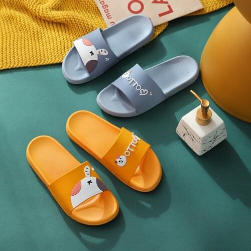 Couple slippers women thick-soled bath bathroom thick-soled non-slip mens slippers men shoes women shoes home slippers for men