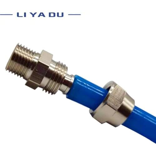 PC4 6 8mm Pipe Tube to -M8 M10 M12 M14 trachea Quick screw connector copper pneumatic components Fast twist joint pc