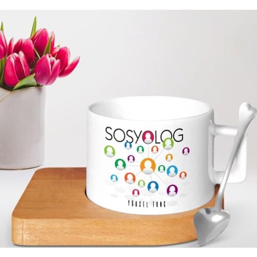 Personalized Professional Sociologist Wood Altlıklı Ceramic Cup