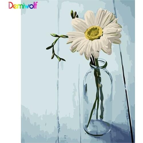 Sunflower Digital Painting By Numbers Picturest By Numbers Flowers on Canvas for Adults Kids Living Room Decoration DIY Frame