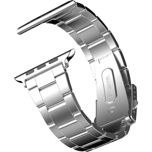 Light watchbands for apple watch 5 4 band 44mm 40mm correa for iwatch 3 strap 42mm 38mm bracelet Hollow stainless steel pulseira