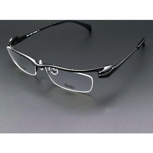 Glass Frame Male Myopia Glasses Male Half Box Pure Titanium Frames Eyebrow Frames Eyeglasses Myopia Flick Male Half a Box