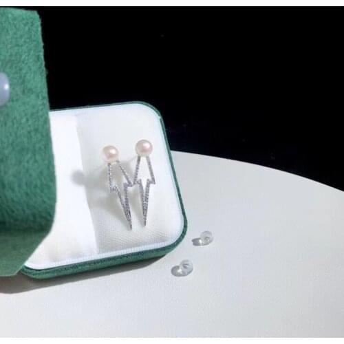 Wedding Gift 925 Sterling Silver Earrings Findings Settings Base Mountings Parts Mounts for Pearls Agate Crystal Stones Jade