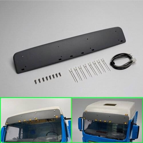 Led Sun Visor for 1/14 Tamiya RC Truck Trailer Tipper MAN Car Diy Parts