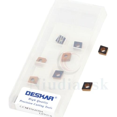 10Pcs CCMT060204 LF9218 CNC Lathe Tools CCMT060208 LF9218 Two-Color Carbide Inserts Internal Turning Tools ,For Processing Steel