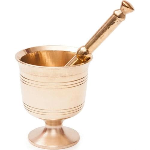 Traditional Turkish 100% Brass Handmade Garlic Press, Garlic Smasher, Spice Mixer, Herb Mixer, Best Quality Hand Grinder