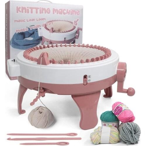 Knitting Machine 48 Needles Knitting Loom Machine Weaving Loom Knitting kids Scraf Learning Toy Adults DIY Threader Sewing Tool