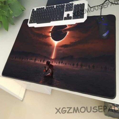 XGZ Anime Large Size Mouse Pad Black Lock Side Abandoned Mummy Laptop PC Table Mat Cartoon Red Sun Rubber Non-slip Universal
