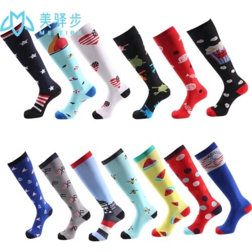 1 PAIR Mens and Womens Stockings Outdoor Fitness Sports Pressure Socks Elastic Socks Marathon Compression Travel Socks