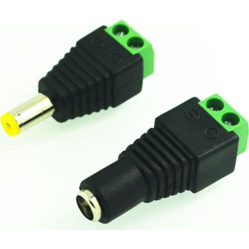 1 Pair Male + Female High Quality 2.1mm x 5.5mm for DC Power Jack Adapter Connector Plug For CCTV Camera