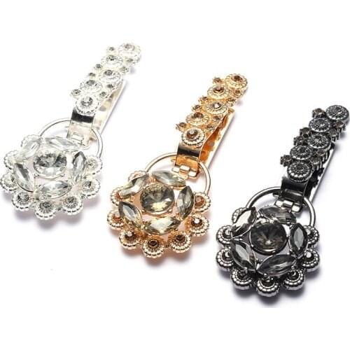 1Pcs High quality Metal Duckbill Buttons For Clothing Fur Suede Coat Button Rhinestone Decorative Buckles P092