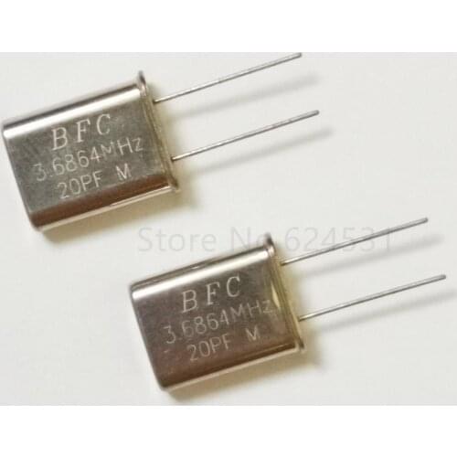 10pcs HC-49U Inline Passive Crystal Crystal 3.6864MHZ 3.6864M Resonator